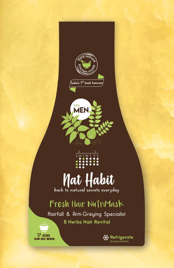 Men's 8 Herbs Hair Revital NutriMask <br><i>for Hairfall & Anti-Greying</i><br><strong>Available in all cities</strong>