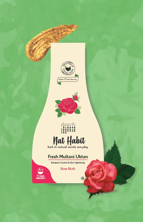Rose Blush Multani Ubtan <br><i>for Breakout Control & Skin Tightening</i><br><strong>Available ONLY in Delhi NCR</strong>