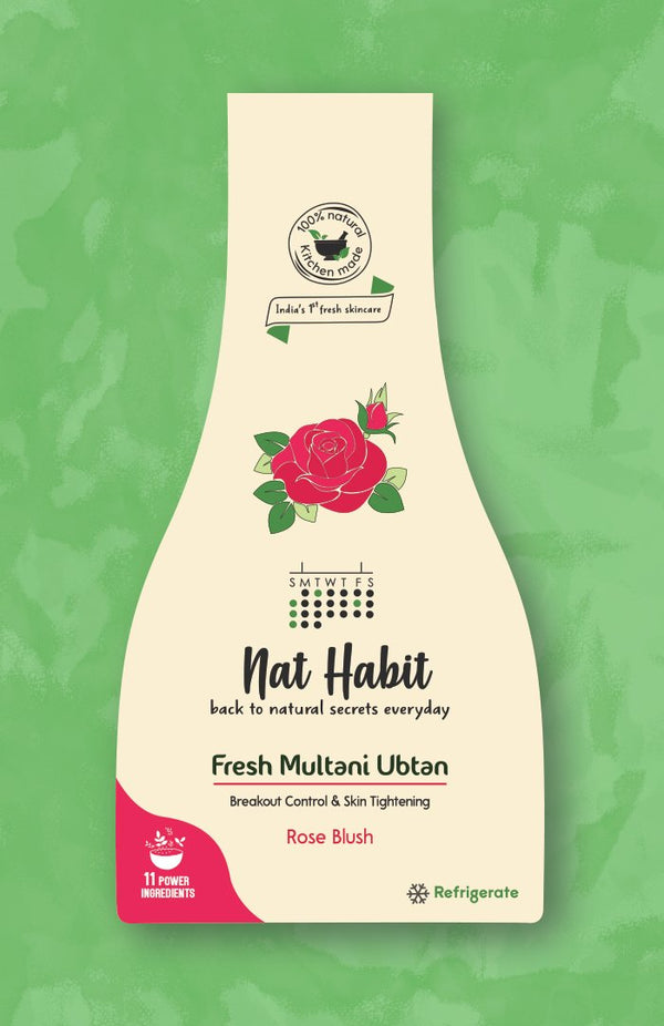 Rose Blush Multani Ubtan <br><i>for Breakout Control & Skin Tightening</i><br><strong>Available ONLY in Delhi NCR</strong>