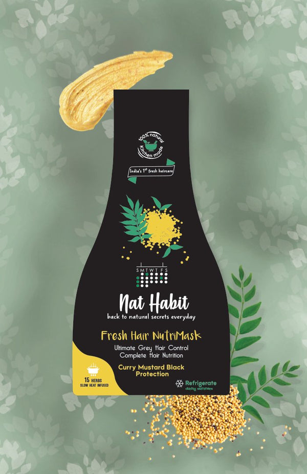 Curry Mustard NutriMask <br><i>for Grey Hair Control</i><br><strong>Available in all cities</strong>