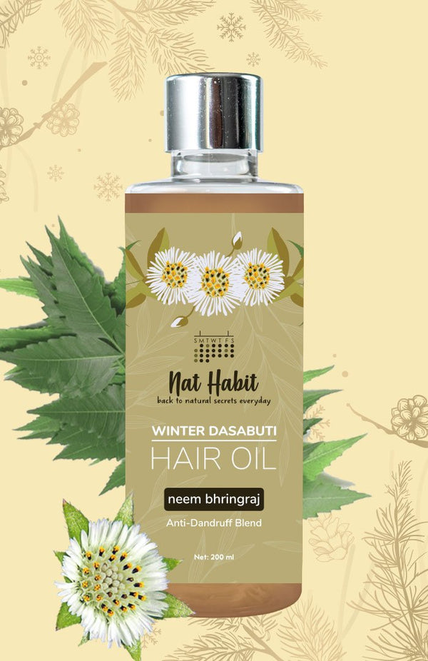 Neem Bhringraj Winter Hair Oil <br><i>Anti-Dandruff Blend</i><br><strong>Available in all cities</strong>