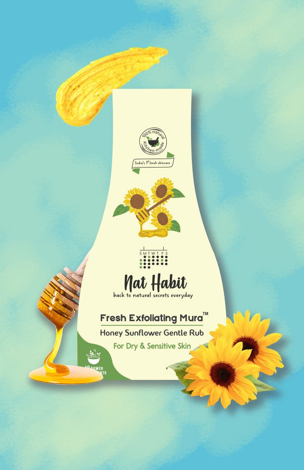 Honey Sunflower Exfoliating Mura <br><i>for Dry & Sensitive Skin</i><br><strong>Available ONLY in Delhi NCR</strong>