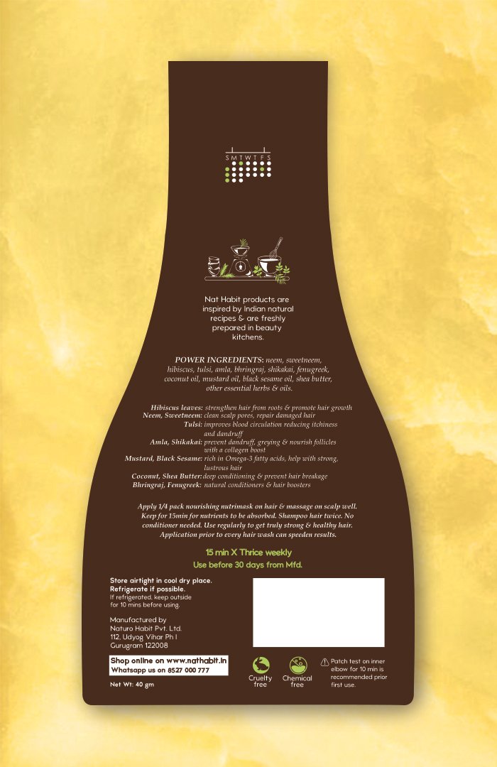 Men's 8 Herbs Hair Revital NutriMask <br><i>for Hairfall & Anti-Greying</i><br><strong>Available in all cities</strong>