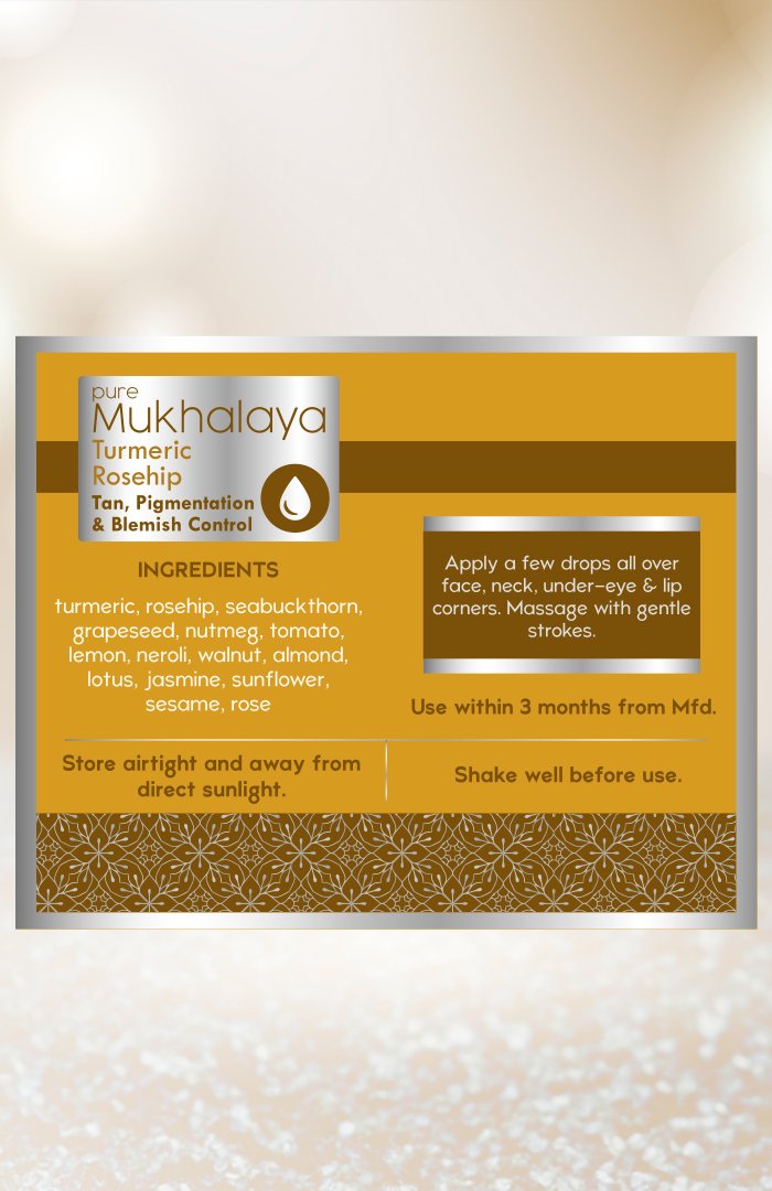 Pure Turmeric Rosehip Mukhalaya 30ml<br><i>Tan, Pigmentation & Blemish Control</i><br><strong>Available in all cities</strong>