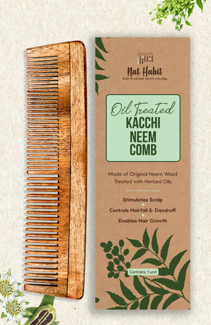 Dual Tooth Kacchi Neem Comb<br><i>Multi-Action</i><br><strong>Available in all cities</strong>