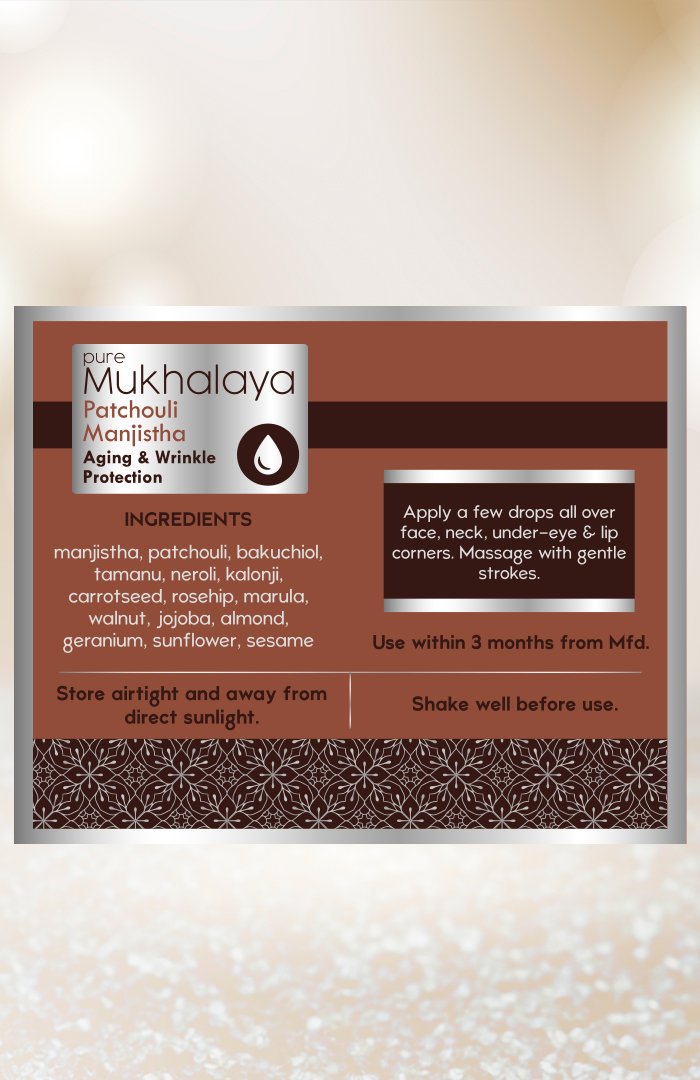 Pure Patchouli Manjistha Mukhalaya 30ml<br><i>Aging & Wrinkle Protection</i><br><strong>Available in all cities</strong>