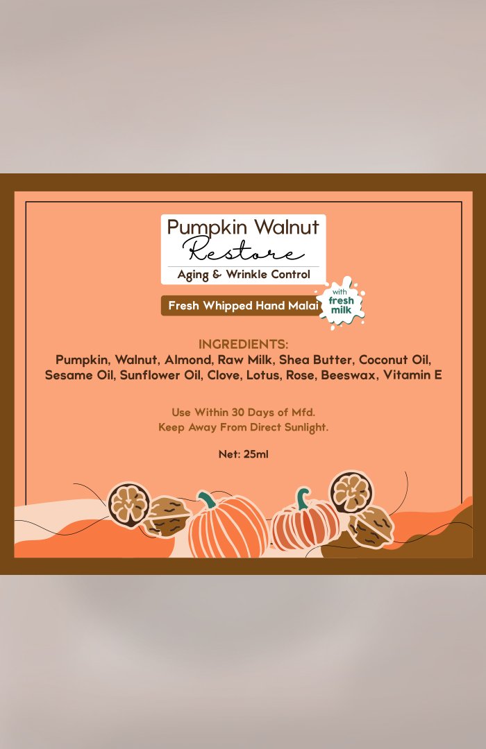 Pumpkin Walnut Hand Malai <br><i>Aging & Wrinkle Control</i><br><strong>Available in all cities</strong>