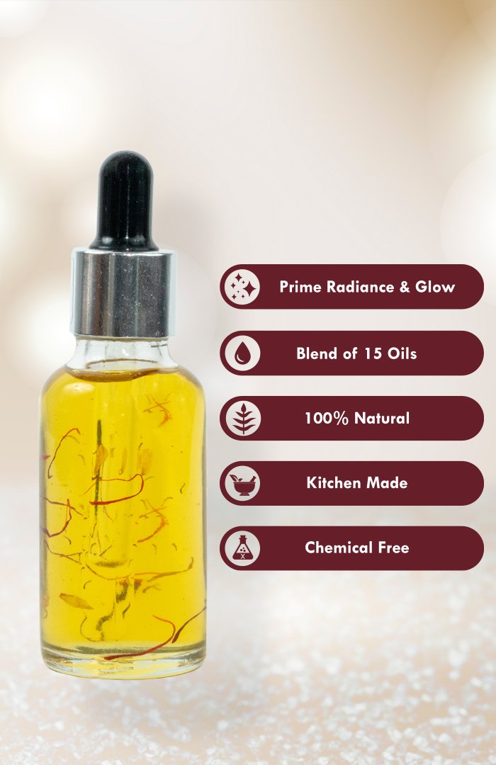 Pure Saffron Tuberose Mukhalaya 30ml<br><i>Prime Radiance & Glow</i><br><strong>Available in all cities</strong>